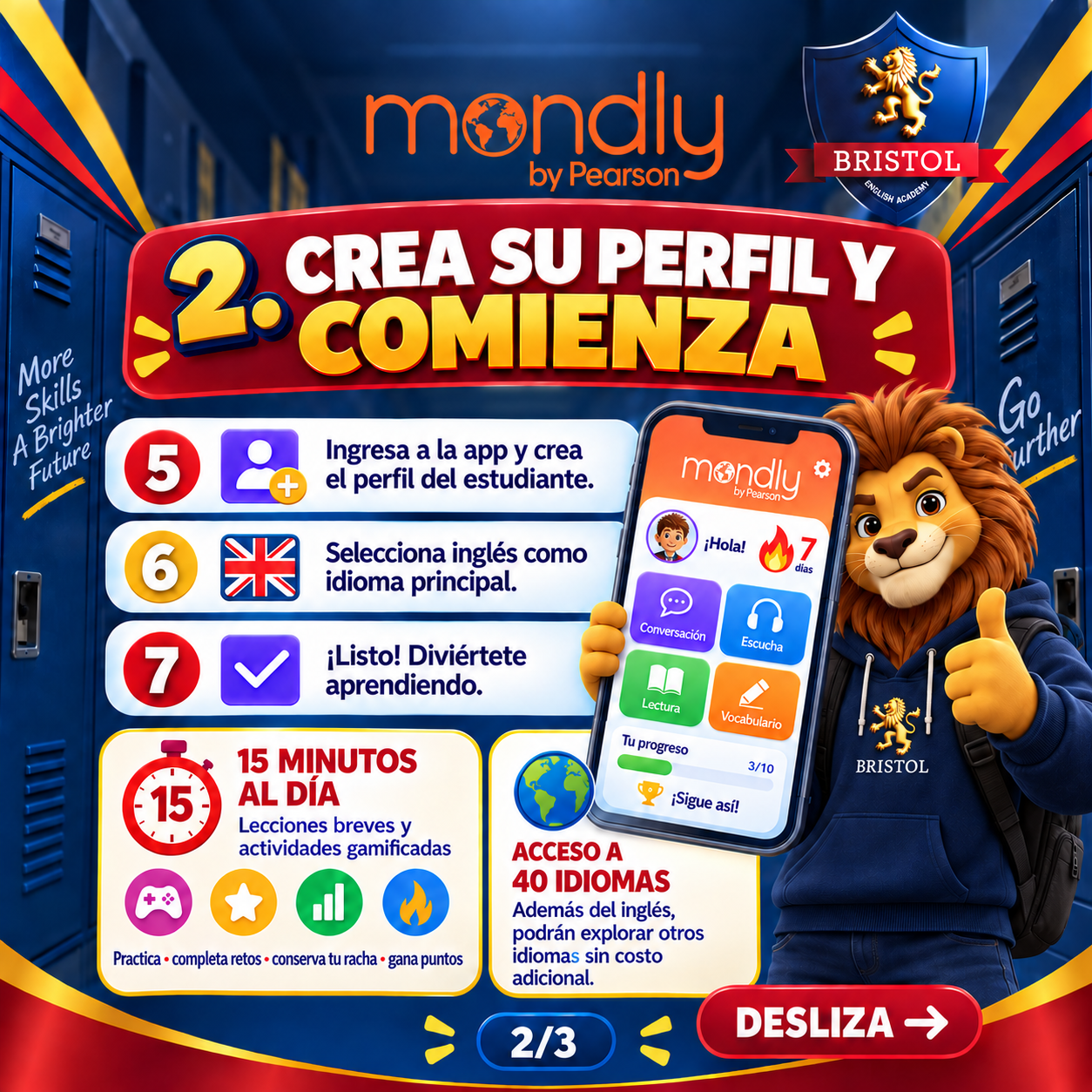 Paso 2: crea el perfil del estudiante y comienza